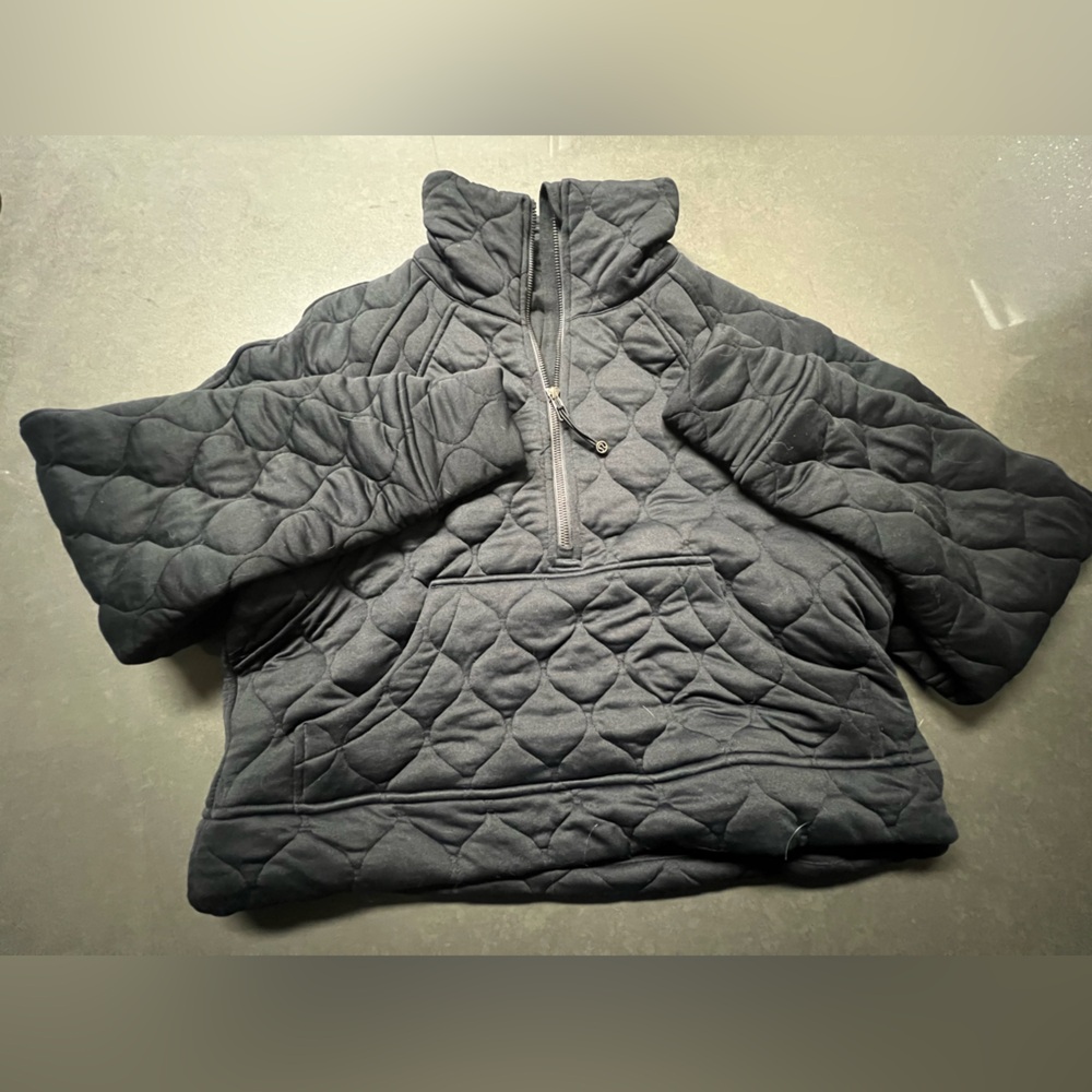 Scuba Oversized Quilted Half Zip